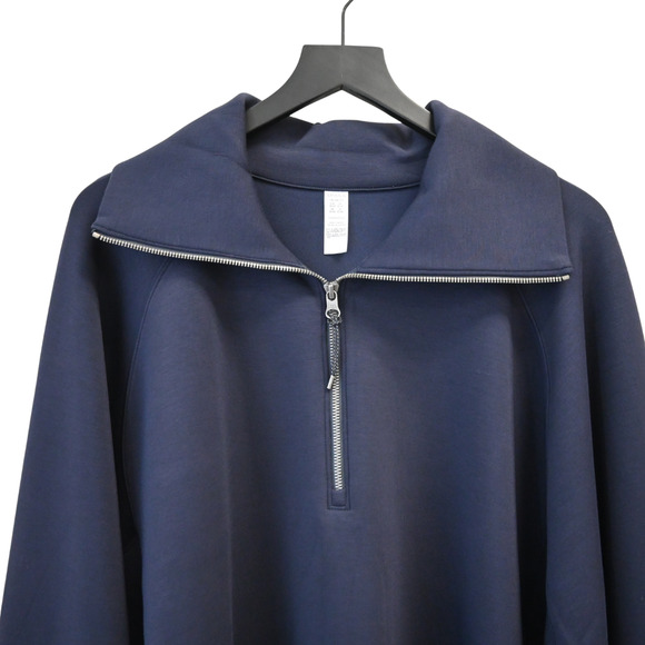 Spanx Classic Navy Airessentials Half Zip Pull-Over Sweater Size 3x 50346R - Picture 4 of 7
